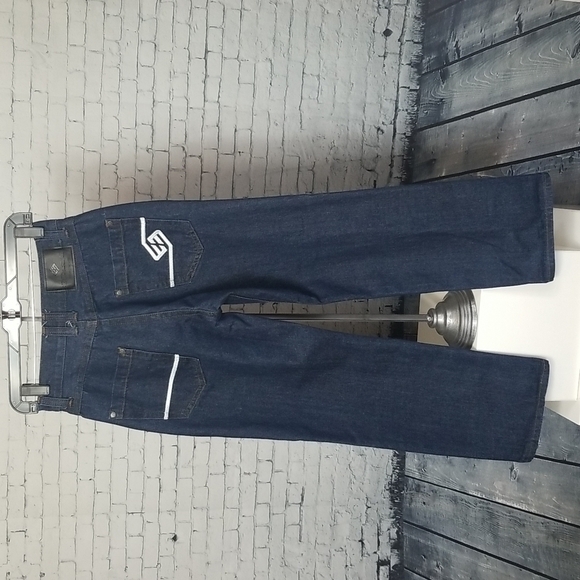 Enyce Jeans by Sean Combs Mens SZ 30/30 Y2K Dark Wash Baggy High Waisted Jeans - Picture 4 of 15
